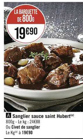 Sanglier Sauce Saint Hubert Ou Civet De Sanglier