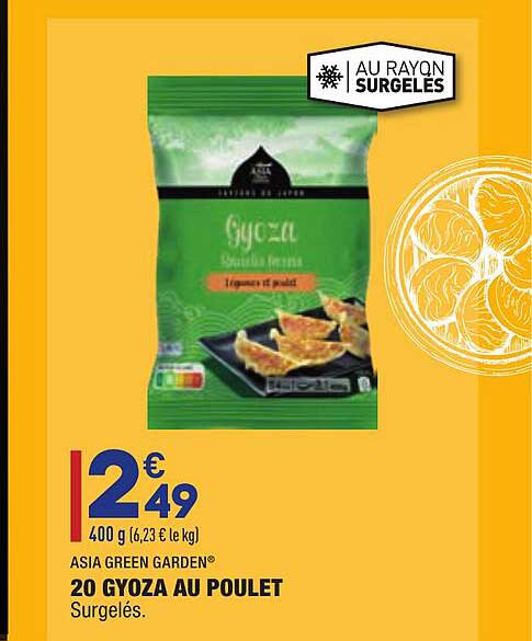 20 gyoza au poulet asia green garden