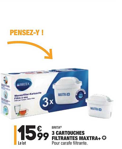 3 Cartouches Filtrantes Maxtra+ Brita