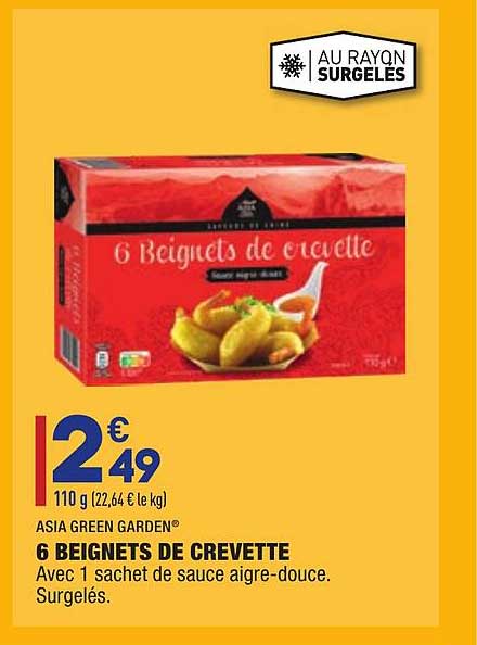 6 beignets de crevette asia green garden
