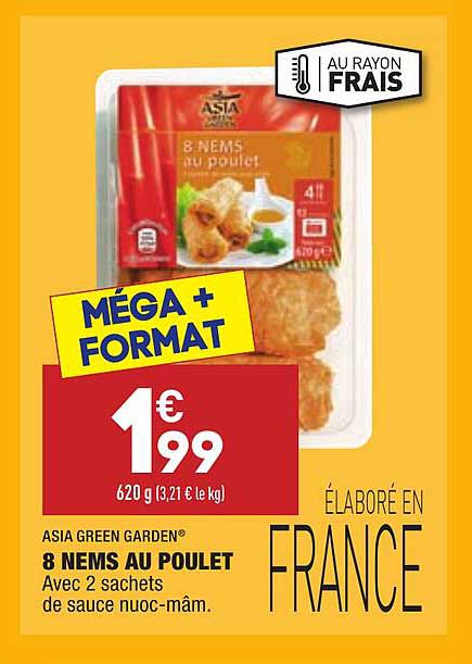 8 nems au poulet asia green garden