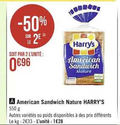 american sandwich nature harry's