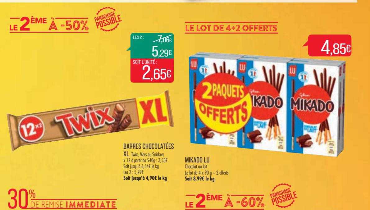 Barres Chocolatées Xl, Mikado Lu
