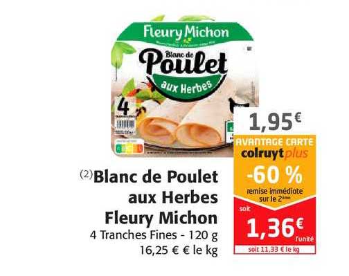 blanc de poulet aux herbes fleury michon