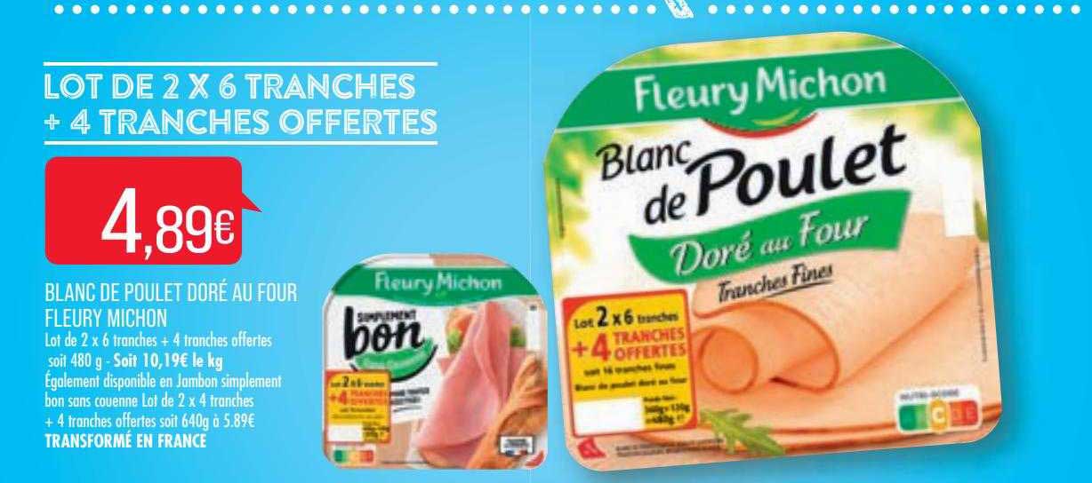 Blanc De Poulet Doré Au Four Fleury Michon