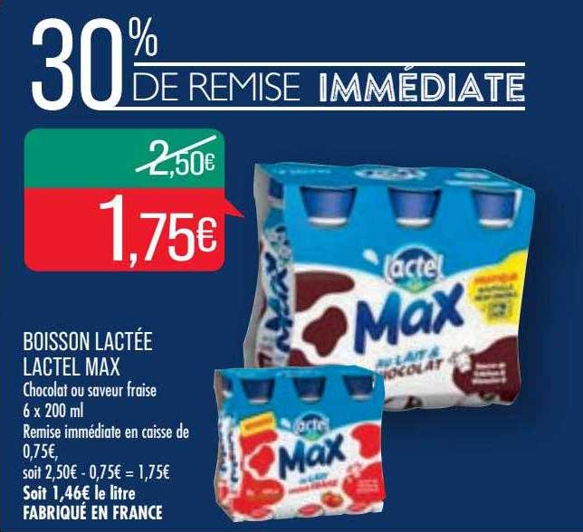 boisson lactée lactel max
