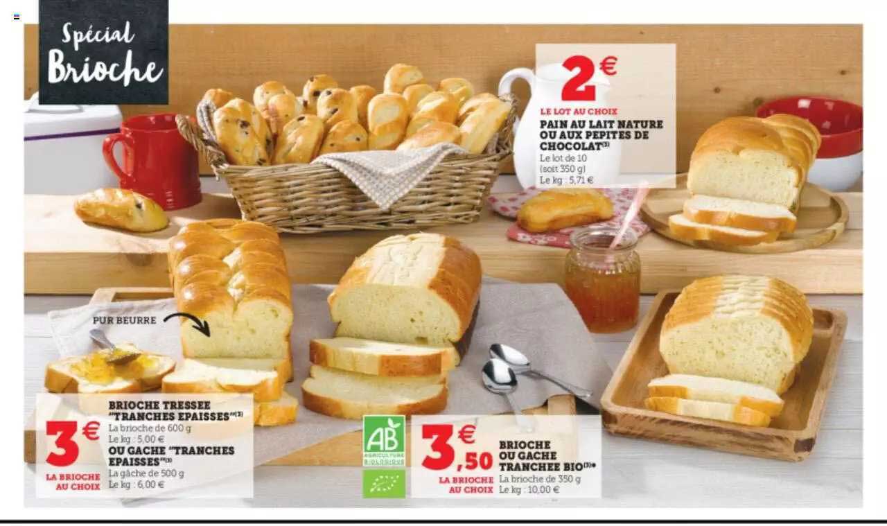 brioche tressée "tranches épaisses" , brioche ou gâche tranchée bio
