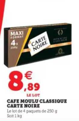 Café Moulu Classique Carte Noire