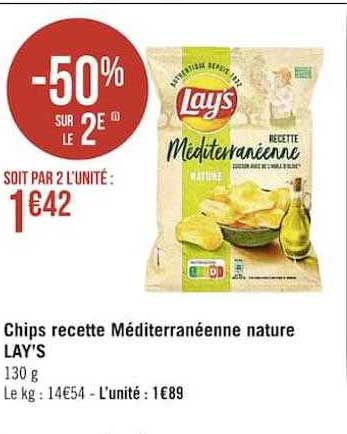 Chips Recette Méditerranéenne Nature Lay's