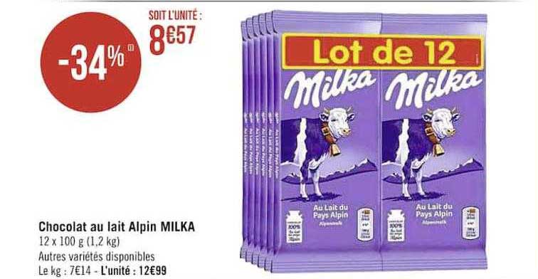 Chocolat Au Lait Alpin Milka