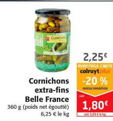 cornichons extra-fins belle france