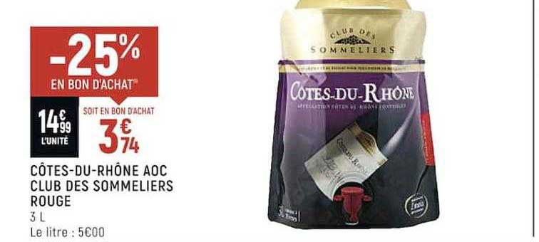 Côtes-du-rhône Aoc Club Des Sommeliers Rouge