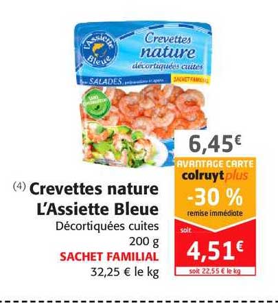 crevettes nature l'assiette bleue