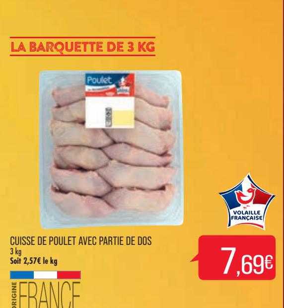 cuisse de poulet avec partie de dos