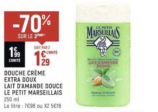 douche crème extra doux lait d'amande douce le petit marseillais