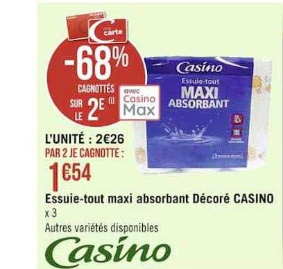 essuie-tout maxi absorbant décoré casino
