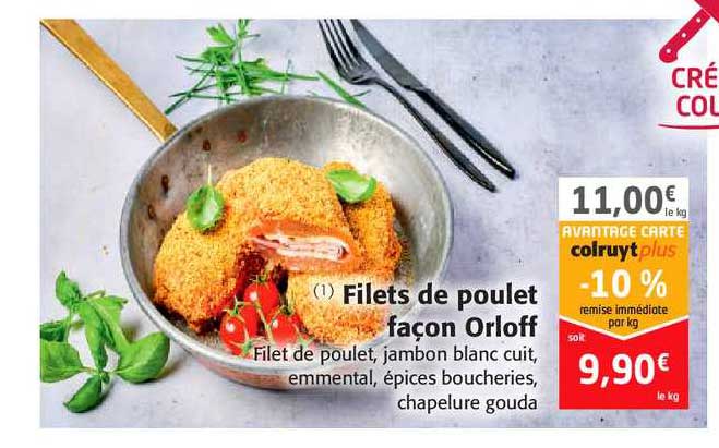 filets de poulet façon orloff