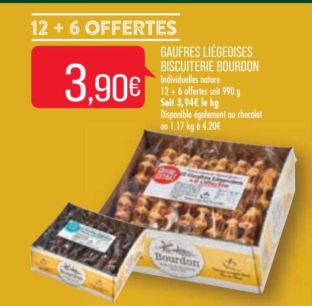 Gaufres Liégeoises Biscuiterie Bourdon