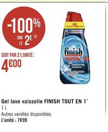 gel lave vaisselle finish tout en 1