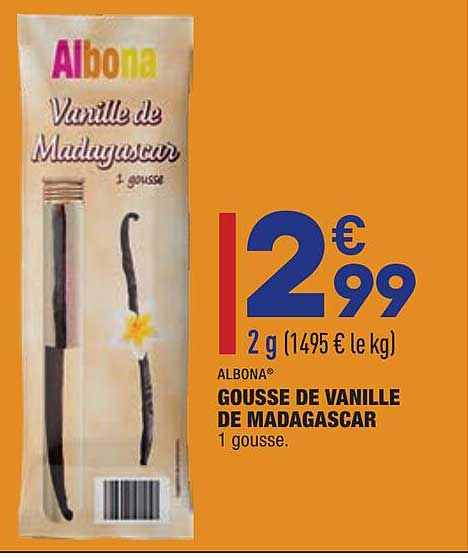 gousse de vanille de madagascar albona