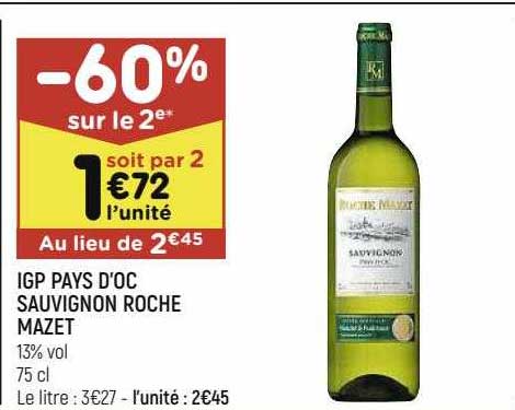 igp pays d'oc sauvignon roche mazet