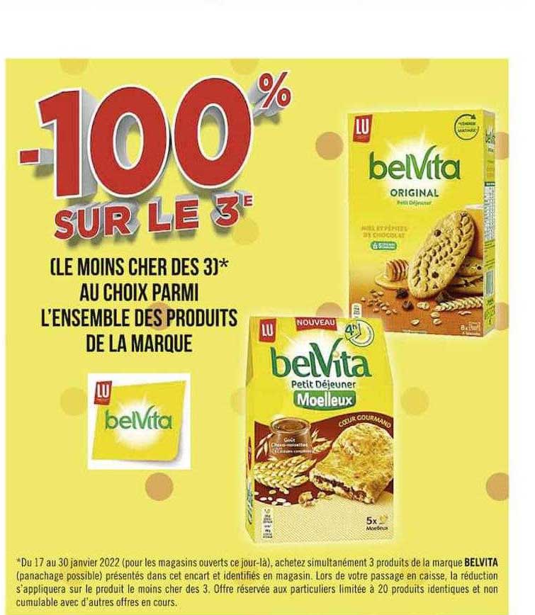 l'ensemble des produits de la marque belvita lu