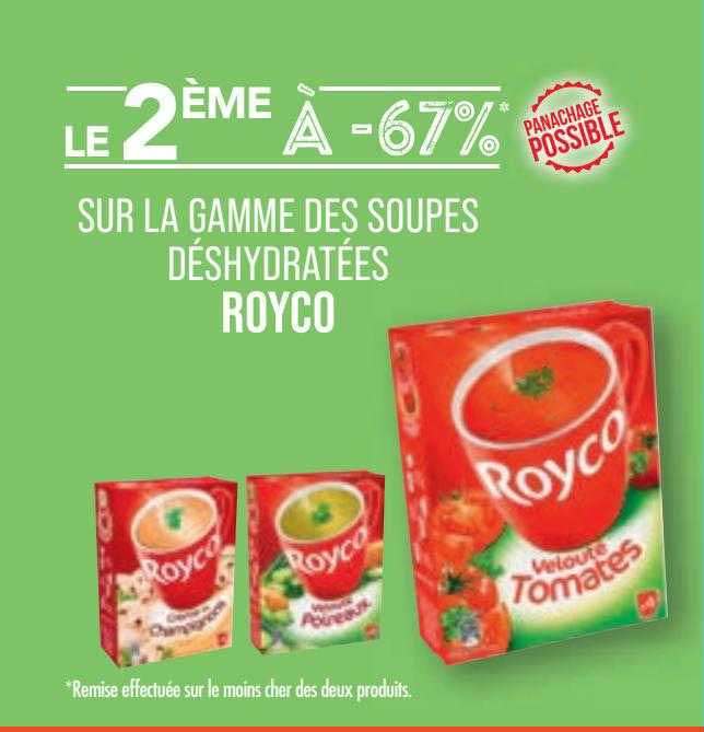la gamme des soupes déshydratées royco