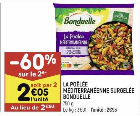 La Poêlée Méditerranéenne Surgelée Bonduelle