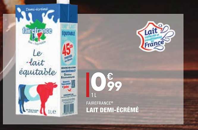 lait demi-écrémé fairefrance