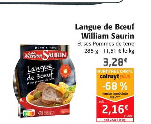 langue de bœuf william saurin
