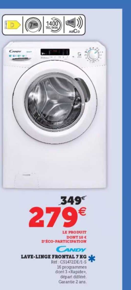 lave-linge frontal 7 kg candy