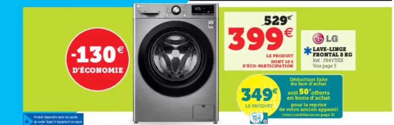 lave-linge frontal 8 kg lg