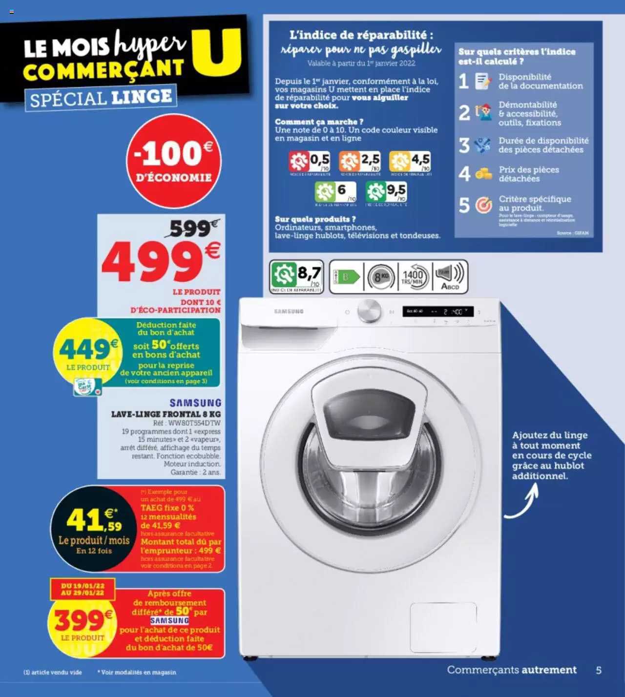 Lave-linge Frontal 8 Kg Samsung