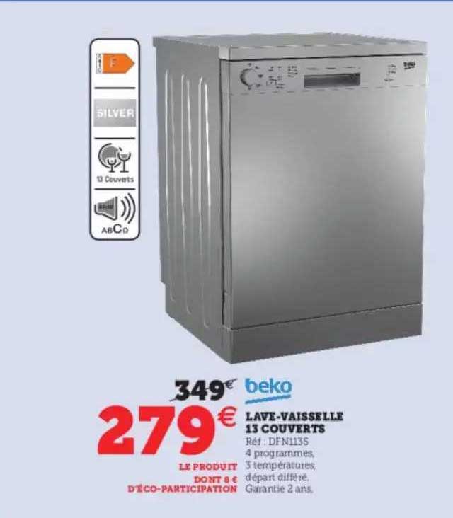 lave-vaisselle 13 couverts beko