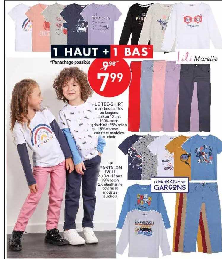 le tee-shirt, le pantalon twill