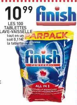 les 100 tablettes lave-vaisselle finish