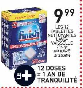 les 12 tablettes nettoyantes lave-vaisselle finish