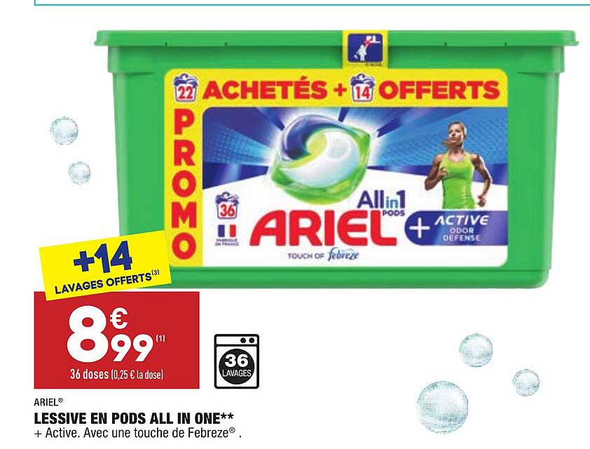 lessive en pods all in one ariel