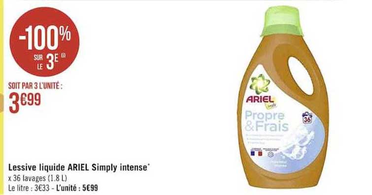 lessive liquide ariel simply intense