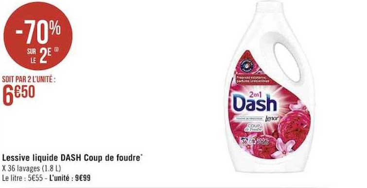 lessive liquide dash coup de foudre