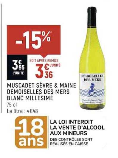 muscadet sèvre & maine demoiselles des mers blanc millésimé