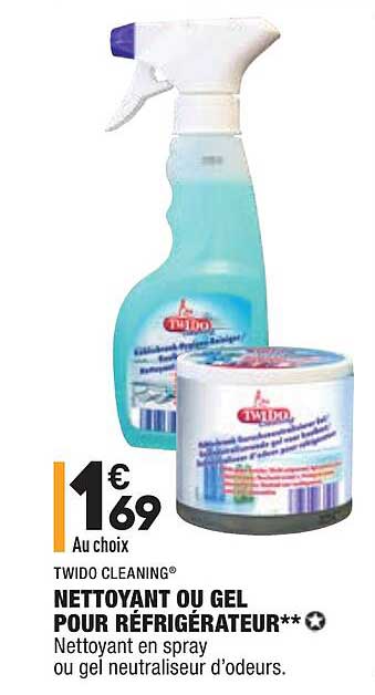 nettoyant ou gel pour réfrigérateur twido cleaning