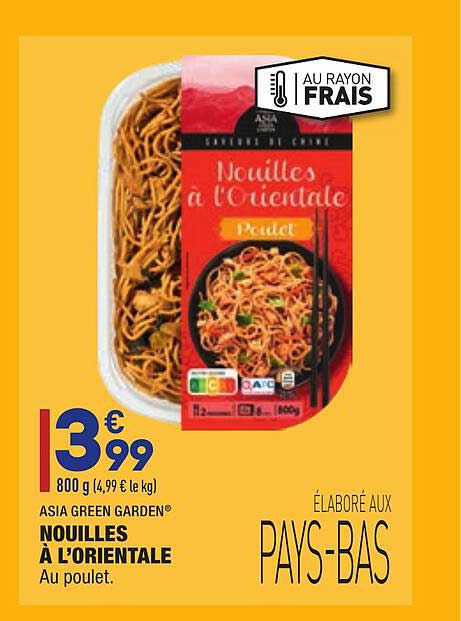 nouilles à l'orientale asia green garden