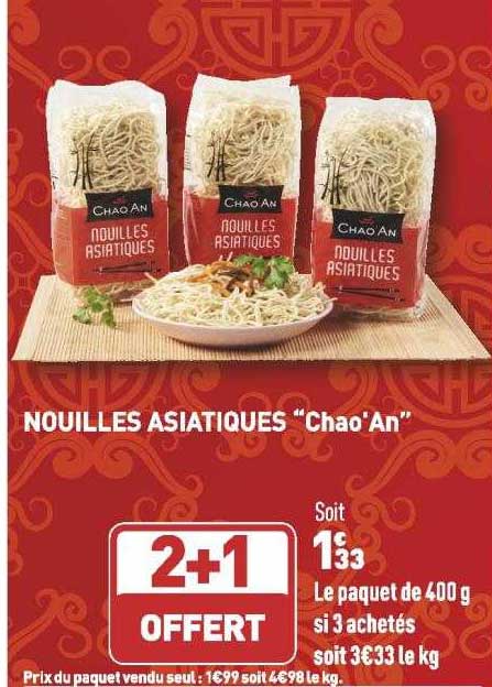 Nouilles Asiatiques "chao'An"