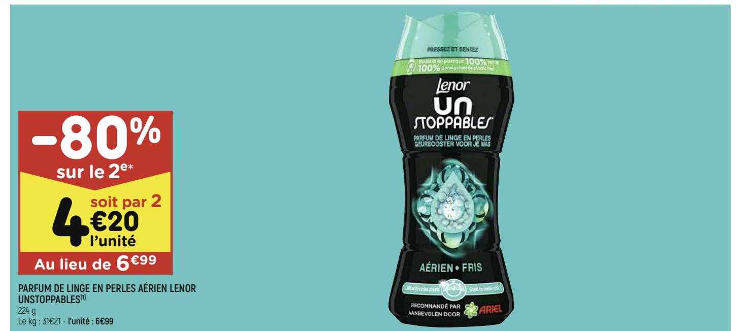 Parfum De Linge En Perles Aérien Lenor Unstoppables