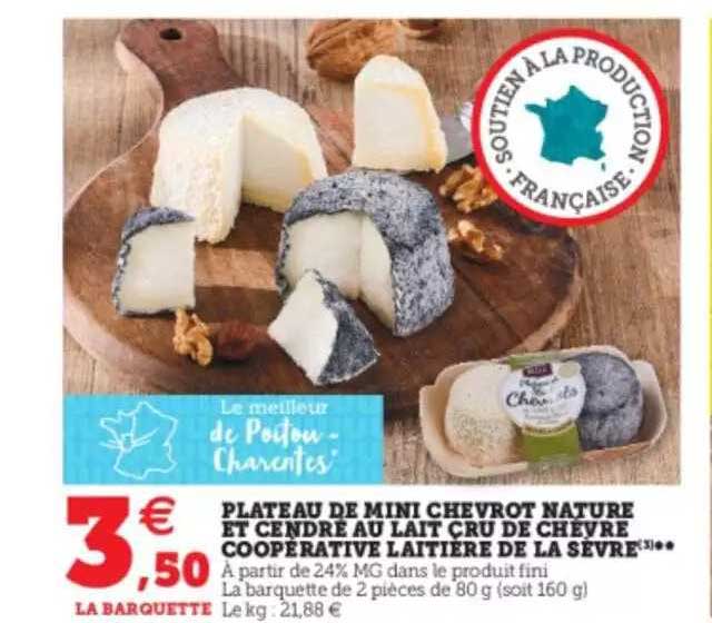 Plateau De Mini Chevrot Nature Et Cendré Au Lait Cru De Chèvre Coopérative Laitière De La Sèvre