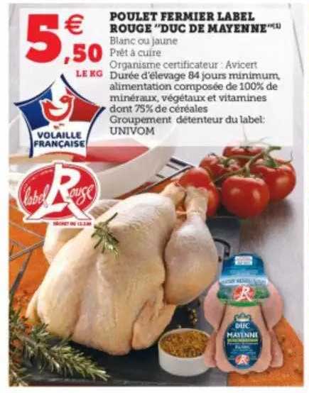 poulet fermier label rouge "duc de mayenne"
