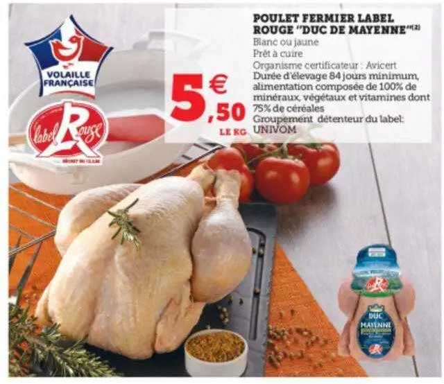 poulet fermier label rouge "duc de mayenne"