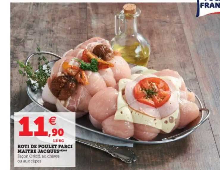 rôti de poulet farcie maître jacque
