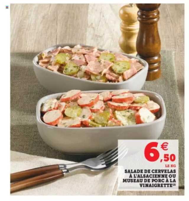 salade de cervelas à l'alsacienne ou museau de porc à la vinaigrette